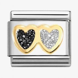 Nomination Italy Double Heart Glitter Charm 030220/15