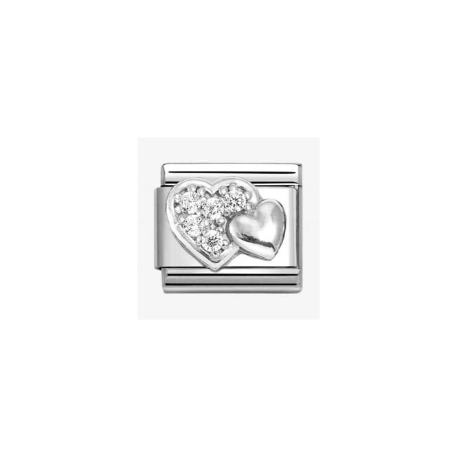 Nomination Italy Double Pave Heart Charm