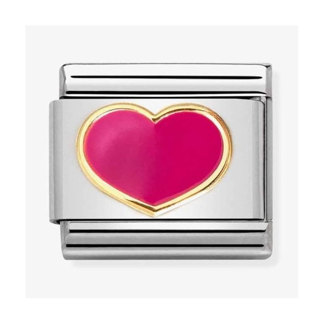 Nomination Italy Fuchsia Enamel Heart Charm