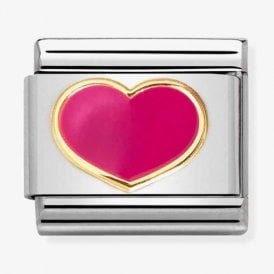 Nomination Italy Fuchsia Enamel Heart Charm