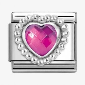 Nomination Italy Fuchsiz Heart Charm