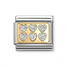Nomination Italy Glitter Hearts Charm