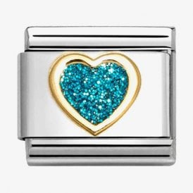 Nomination Italy Glitter Light Blue Heart Charm 030220/08