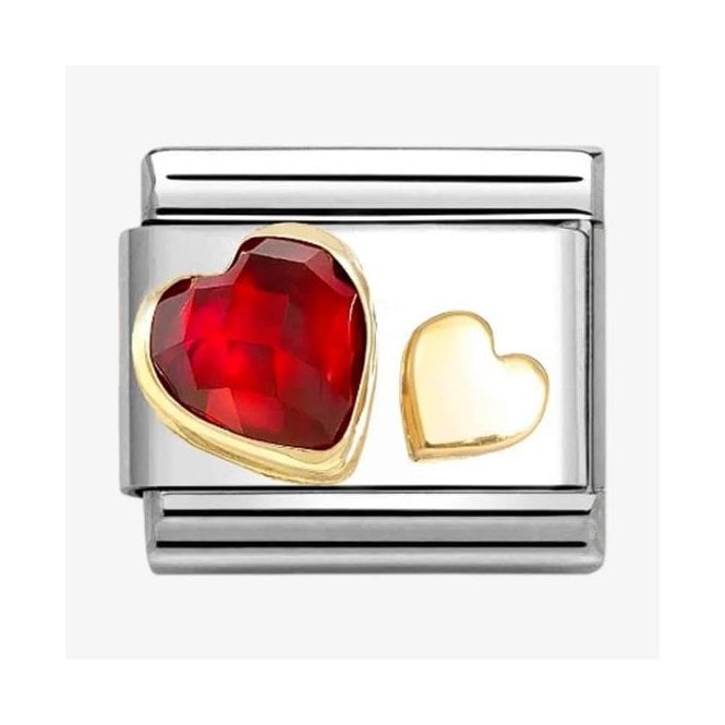 Nomination Italy Gold Red Heart Charm