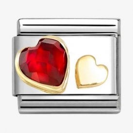 Nomination Italy Gold Red Heart Charm