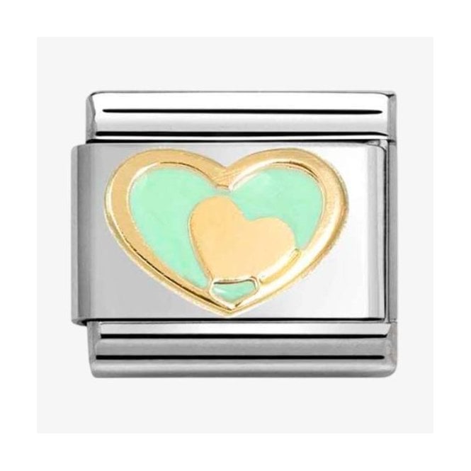 Nomination Italy Green Enamel Heart Charm