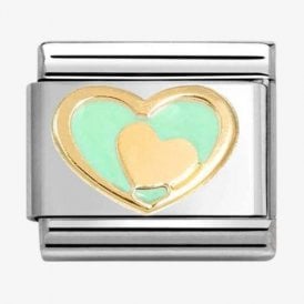 Nomination Italy Green Enamel Heart Charm