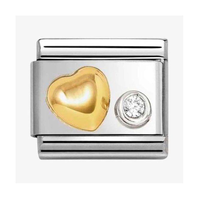 Nomination Italy Heart & CZ Charm