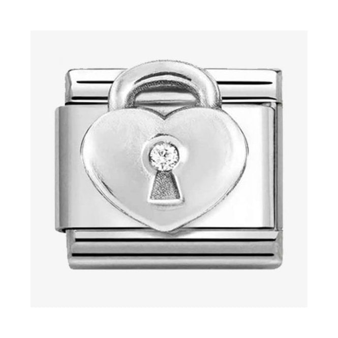 Nomination Italy Heart Padlock & Key Charm