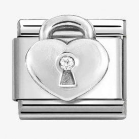 Nomination Italy Heart Padlock & Key Charm
