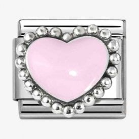 Nomination Italy Pink Beaded Heart Charm