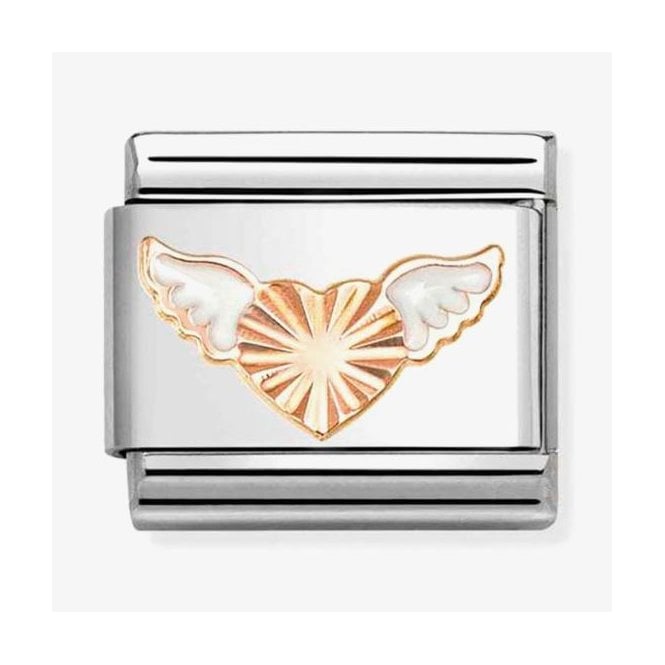 Nomination Italy R.Gold Flying Heart Charm