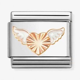 Nomination Italy R.Gold Flying Heart Charm