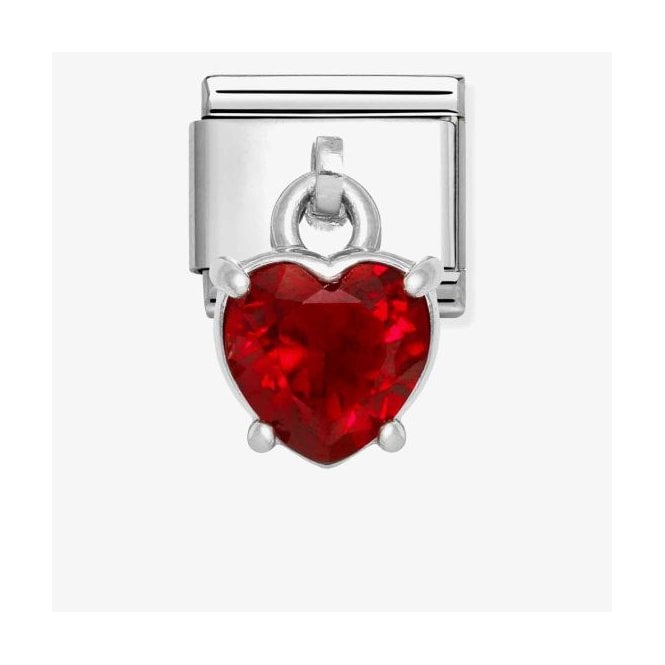 Nomination Italy Red Hanging Heart Charm