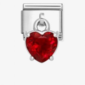 Nomination Italy Red Hanging Heart Charm