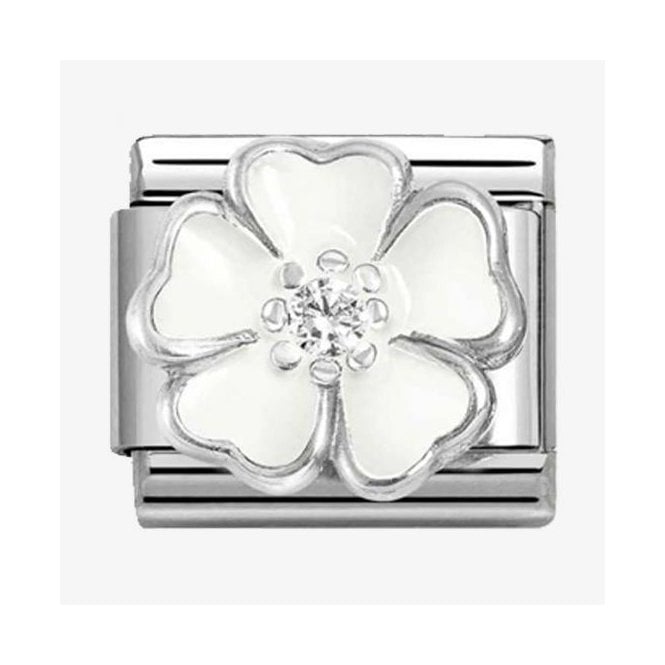 Nomination Italy White Flower Charm 330321/15
