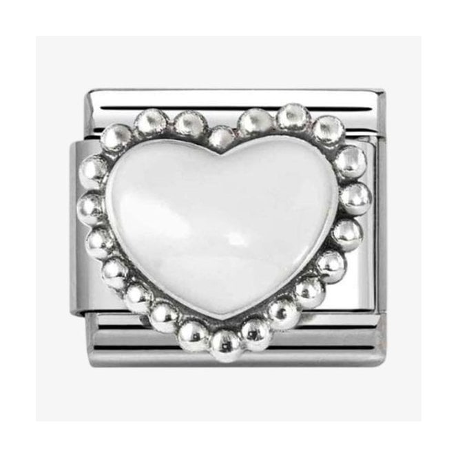 Nomination Italy White Raised Heart Charm