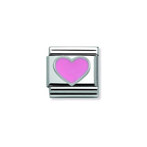Nomination Pink Enamel Heart Charm 330202/18