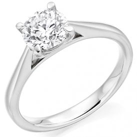 Platinum 2.09ct Lab Grown Diamond Solitaire Ring Certified E / VS1