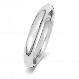 Platinum 3mm Court Wedding Ring