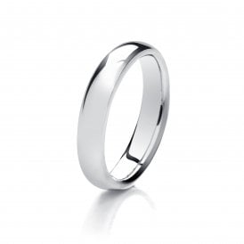 Platinum 4mm Court Wedding Ring