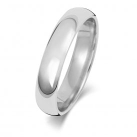 Platinum 4mm Court Wedding Ring
