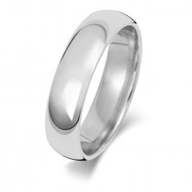 Platinum 5mm Gent's Court Wedding Ring