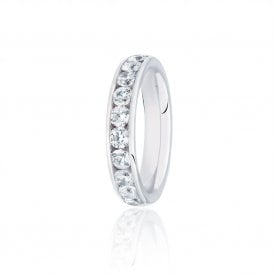 Platinum Diamond Channel Set Wedding Ring 1.00ct