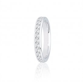 Platinum Diamond Channel Set Wedding Ring 1.00ct