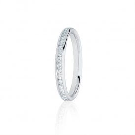 Platinum Diamond Channel Set Wedding Ring .25ct