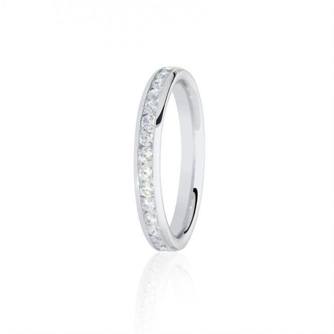 Platinum Diamond Channel Set Wedding Ring .33ct