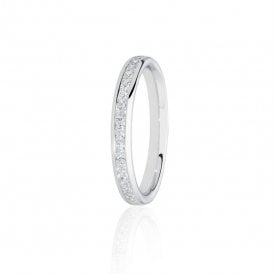 Platinum Diamond Channel Set Wedding Ring .33ct
