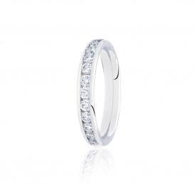 Platinum Diamond Channel Set Wedding Ring .50ct