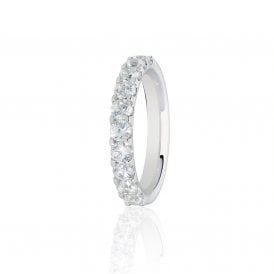 Platinum Diamond Claw Set Wedding Ring 1.00ct
