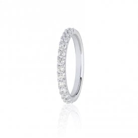 Platinum Diamond Claw Set Wedding Ring .50ct