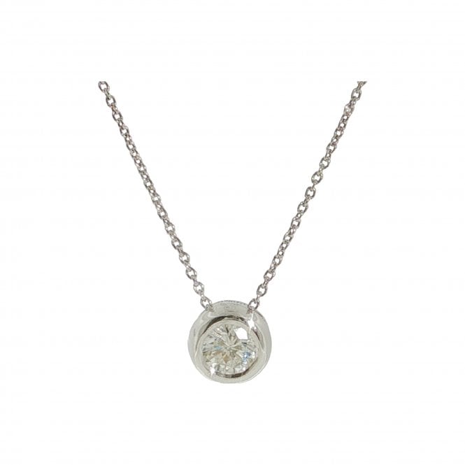 Lowry Diamonds Platinum Diamond Slider Pendant & Chain 0.33ct G / SI