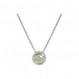 Platinum Diamond Slider Pendant & Chain 0.33ct G / SI