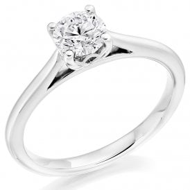 Platinum Diamond Solitaire Ring .50ct