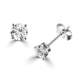 Platinum Lab Grown Diamond 1.00ct Stud Earrings