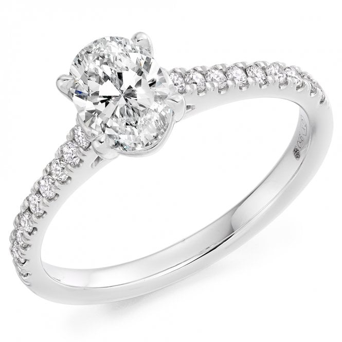 Lowry Diamonds Platinum Lab Grown Diamond Oval Cut Solitaire Ring E VVS 2.21ct