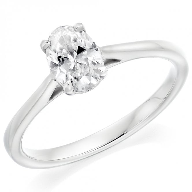 Lowry Diamonds Platinum Lab Grown Diamond Oval Solitaire Ring 2.58 E VVS