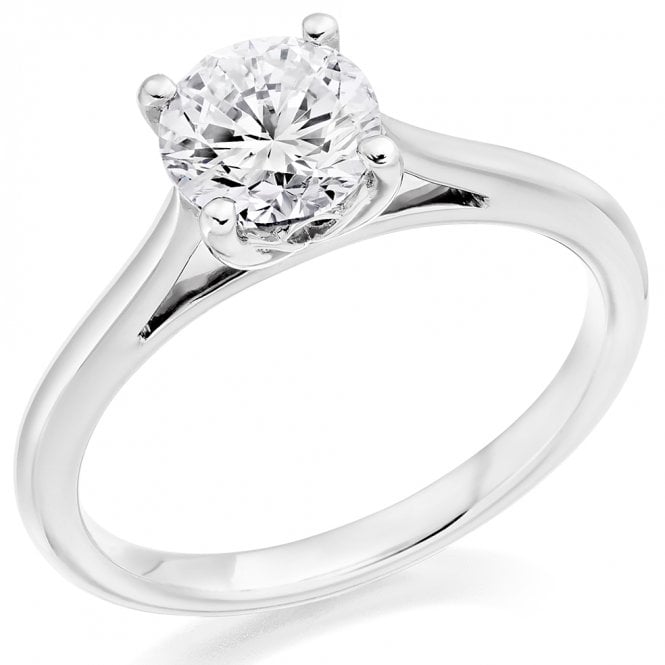 Lowry Diamonds Platinum Lab Grown Diamond Round Solitaire Ring E VVS 1.51ct