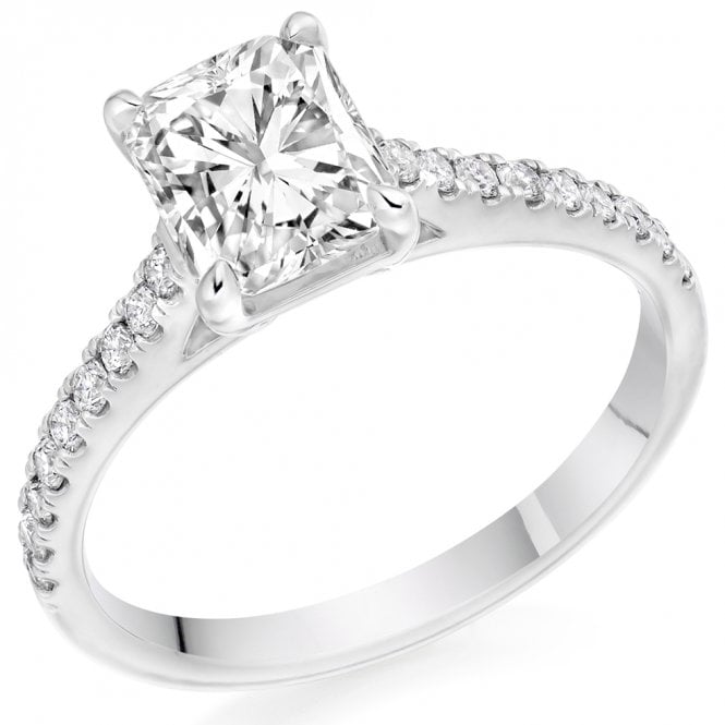 Lowry Diamonds Platinum Lab Grown Radiant Diamond 3.05ct E VVS