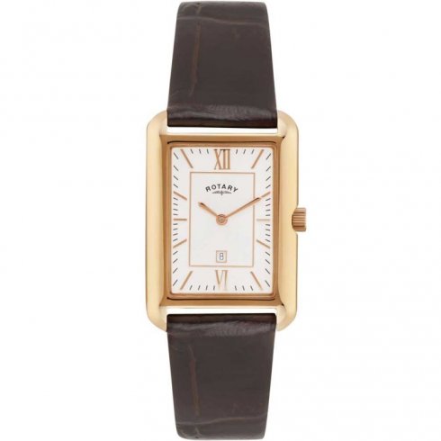Rotary Men's Rose Plated Strap Watch GS02691/02