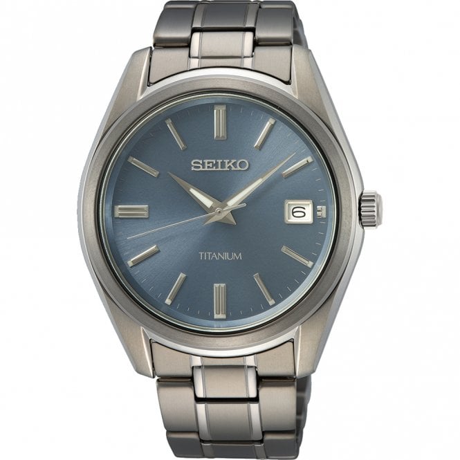 Seiko Men's Titanium Bracelet Watch SUR371P1