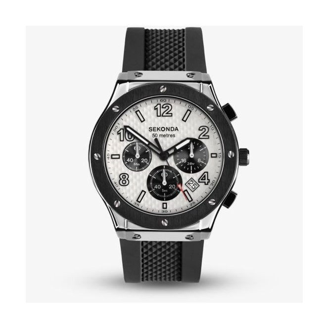 Sekonda Men's Silicon Chronograph Strap Watch 30256