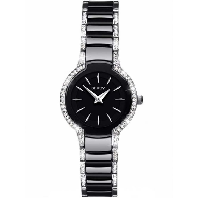 Seksy Ladies' Entice Black Ceramic Watch 2380