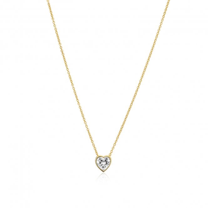 Sif Jakobs 18ct Gold Plated Amorino Necklace SJ-N2492-CZ-YG
