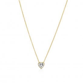 Sif Jakobs 18ct Gold Plated Amorino Necklace SJ-N2492-CZ-YG