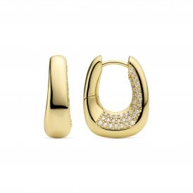 Sif Jakobs 18ct Gold Plated Borso Piccolo Earrings SJ-E2620-CZ-YG